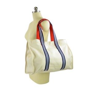 J. Crew Canvas Stripe Travel Tote Bag